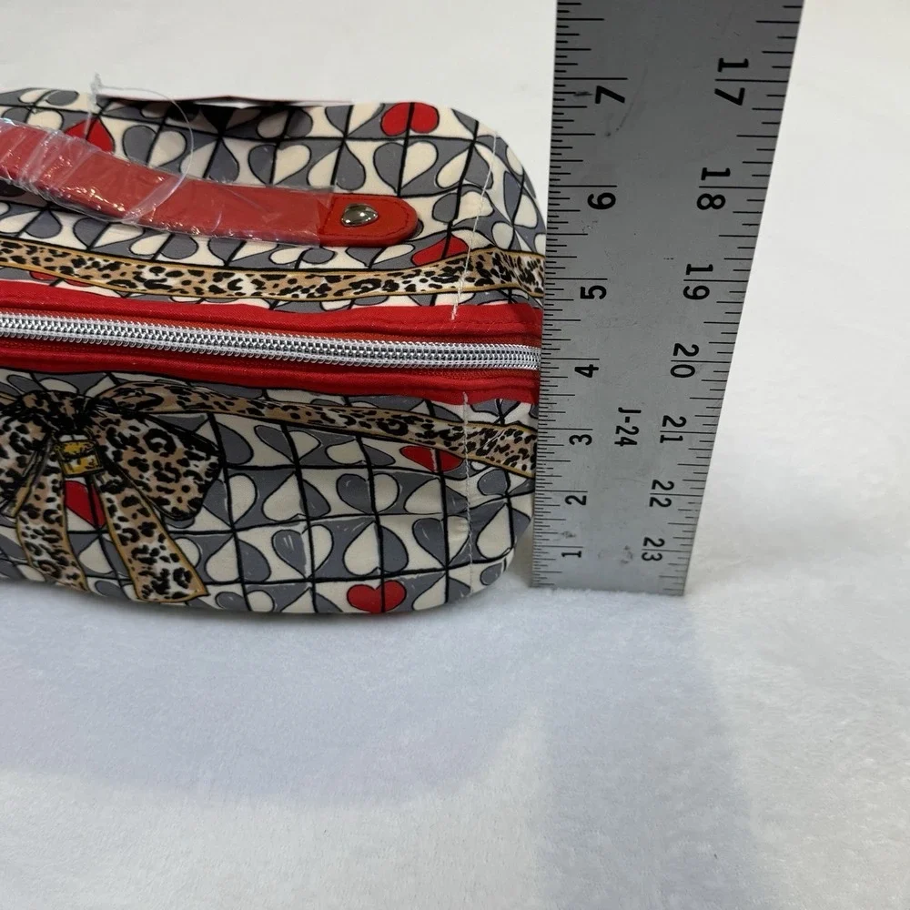 NWT Brighton Wild Love Cosmetic Bag Travel Bag Hearts Leopard Brighton